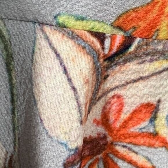 Essue Gray Floral Sleeveless Sundress Mini Flare Dress Medium - Picture 12 of 13